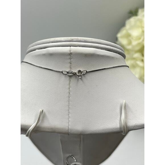 CP Sterling Silver White Freshwater Cultured Pearl Pendant Chain Necklace 18” - Picture 7 of 11